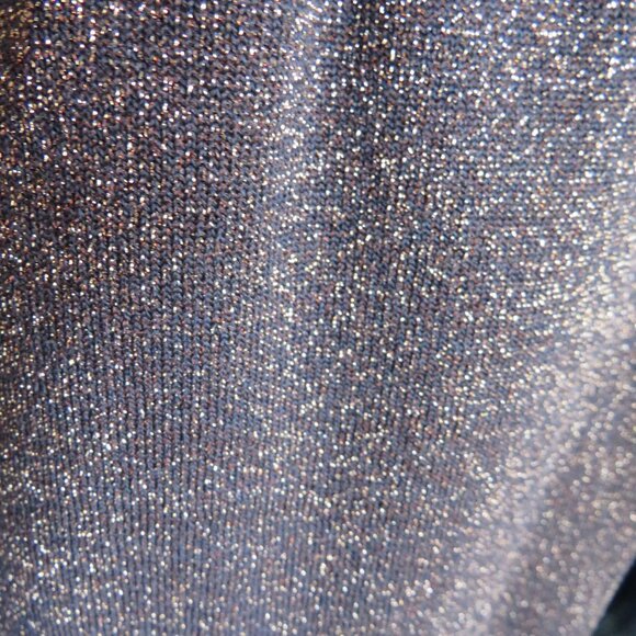 One Girl Who… The Universe Women's Brown Metallic Sweater L - Picture 8 of 12